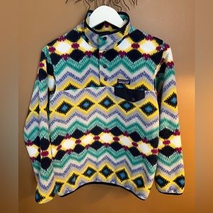 Patagonia Synchilla Snap-T Fleece size XXS Rare Aztec Print